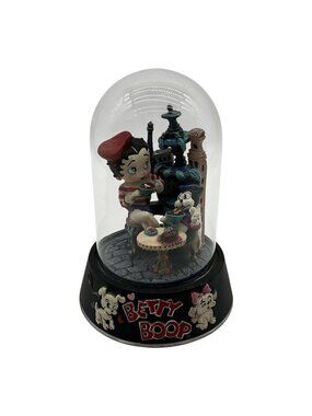 Betty Boop Boop La La Vintage The Franklin Mint 1997 Glass Dome Figurine